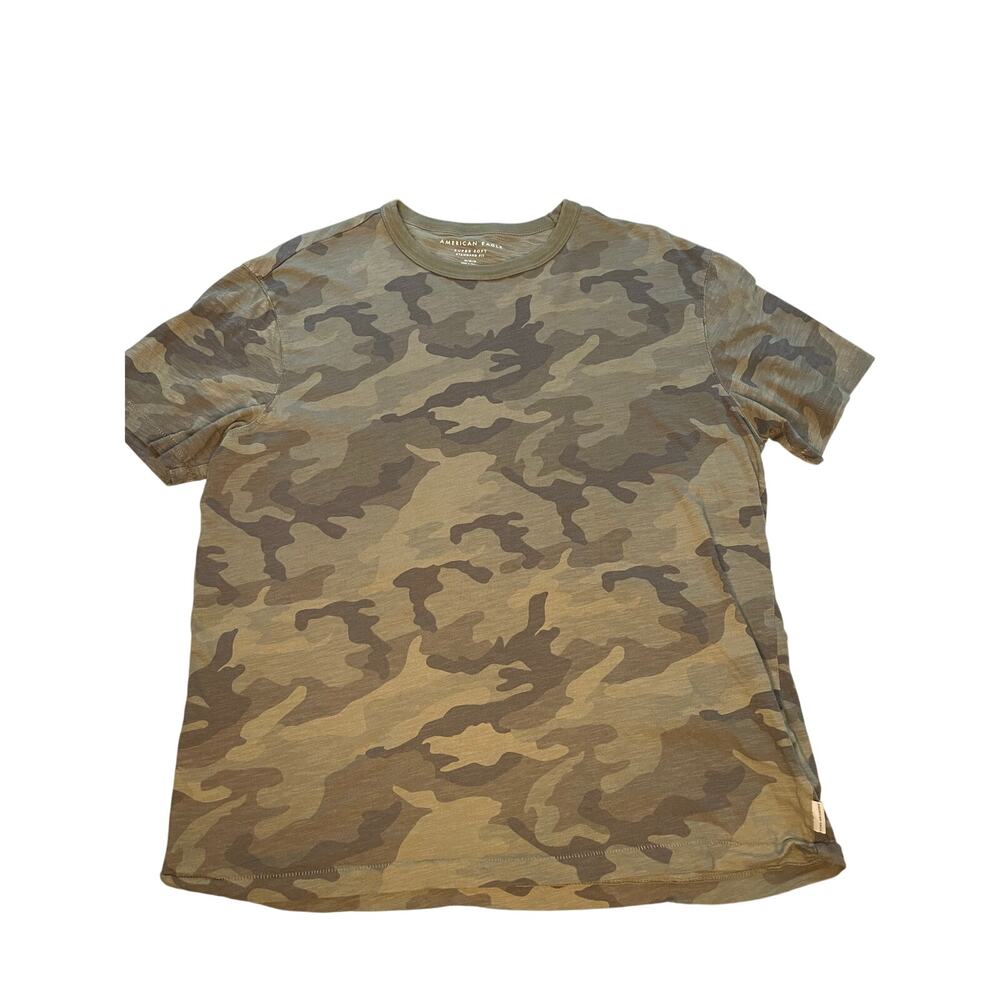 American Eagle T-Shirt Men’s Medium Camo Green Super Soft Standard Fit Casual